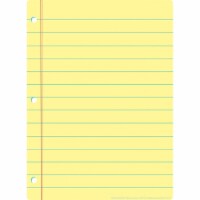 Ashley Productions Smart Poly Space Savers 13  x 9.5  Yellow Notebook Paper PosterMat Pals