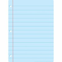 Ashley Productions Smart Poly Space Savers 13  x 9.5  Blue Notebook Paper PosterMat Pals