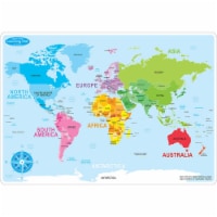 Smart Poly™ Learning Mats, 12  x 17 , Double-Sided, World Basic Map, Pack of 10