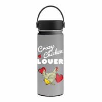 MightySkins HFWI18-Crazy Chicken Lover Skin for Hydro Flask 18 oz Wide Mouth - Crazy Chicken