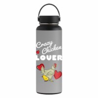 MightySkins HFWI40-Crazy Chicken Lover Skin for Hydro Flask 40 oz Wide Mouth - Crazy Chicken
