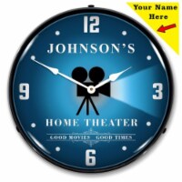 AYN1906698 Add Your Name Home Theater clock - Made in USA