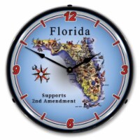 N20031032 Florida Supports the 2nd Amendment clock - Made in USA