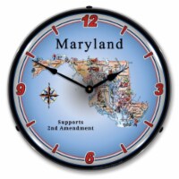 N20031043 Maryland Supports the 2nd Amendment clock - Made in USA