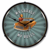 AG20111177 My Garage My Rules clock - Made in USA