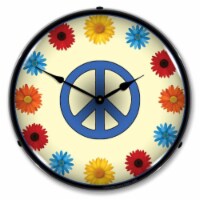 21021193 Flower Power clock - Made in USA