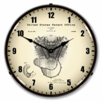 21031198 Harley Davidson Engine 1923  Patent clock - Made in USA