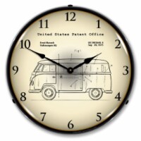 2103221 Volkswagen Bus 1975  Patent clock - Made in USA