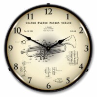 2103238 Trumpet 1937 Patent clock - Made in USA
