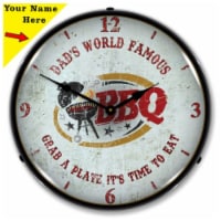 AG20111162 Add Your Name Dads BBQ clock - Made in USA