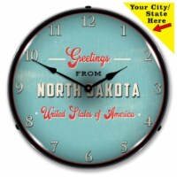 AG20111165 Add Your Name Greeting From Postcard clock - Made in USA