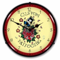 711166 Tattoo Rose clock - Made in USA