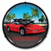GMRE903204 C4 Red Corvette clock - Made in USA