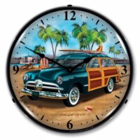 RE904207 Woodys Surfer Wagon clock - Made in USA