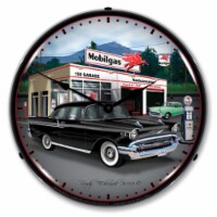 GMRE1205364 1957 Chevy Mobilgas clock - Made in USA