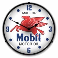 1304436 Mobil Oil clock - Made in USA