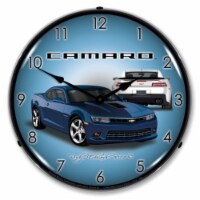 GMRE1401486 2014 SS Camaro Blue Ray clock - Made in USA