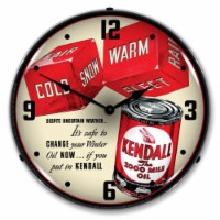 PH661710809 Kendall Motor Oil 2 clock - Made in USA