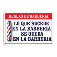 SignMission 6 x 9 in. What Happens in the Barber Shop Decal - Men Club Haircut Stylist Salon