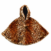 Foxfire for Kids  Leopard Poncho&#44; Brown - Small