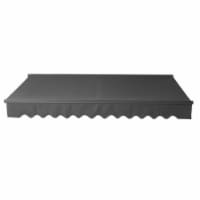 Aleko AB10X8BK81 10 x 8 ft. Black Frame Retractable Home Patio Canopy Awning, Black Color
