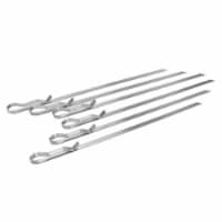 Aleko BBQSS-UNB 17 in. Stainless Steel Reusable Barbecue Grilling Skewers - Set of 6
