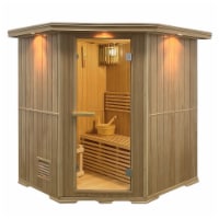 Aleko SKD6HEM-UNB 6KW Canadian Hemlock Wet Dry 6-Person Indoor Sauna