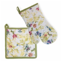 Boston International Floral Oven Mitt Set Perspective: Main