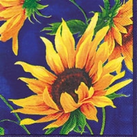 Boston International IHR Cocktail Napkins - Sunshine Blue