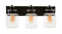 Wood Grip 4-Light Antique Bronze Bathroom Vanity Light Fixture