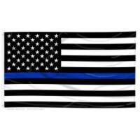 Thin Blue Line TBL-GBR-AMERICAN-3X5 3 x 5 ft. Thin Blue Line American Flag with Grommets, Gol