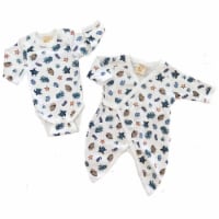Organic Cotton Sets - Layette 0-6m - Kimono, Long Sleeve Bodysuit 0-3m Under the Sea Print