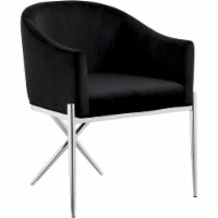 Meridian Furniture Xavier 19.5 H Velvet Dining Chair in Black