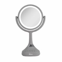 LED Rotating Mirror with Bluetooth Speaker and USB Charger Port