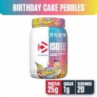 Dymatize® ISO 100® Hydrolyzed Birthday Cake Pebbles™ Protein Powder Perspective: Main