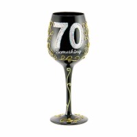 Bottoms Up - 95 and Sunny WG70SOMETHING Wine Glass, 70 Something