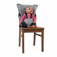 CozyBaby Portable Easy Seat Cloth High Chair with Secure Safety Harness, Gray