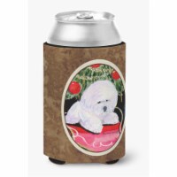 Christmas Tree with  Bichon Frise Can or Bottle Beverage Insulator