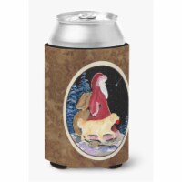 Santa Claus with   Can or Bottle Beverage Insulator