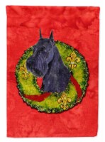 Carolines Treasures SS4210GF Schnauzer Cristmas Wreath Garden Flag