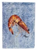 Carolines Treasures 8153GF Cooked Shrimp Cool Blue Water Garden Flag