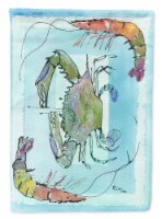 Carolines Treasures 8022GF Crab and Shrimp Flag Garden Size