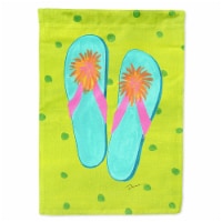 Carolines Treasures LD6149GF Flip Flops Lime Green Flag - Garden Size