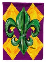 Carolines Treasures 8133GF Mardi Gras Fleur de lis Purple Green and Gold Garden