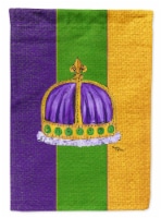 Carolines Treasures 8371GF King's Crown Mardi Gras Garden Flag
