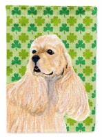 Cocker Spaniel St. Patrick's Day Shamrock Portrait Garden Flag