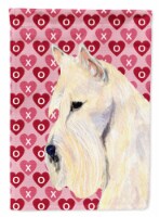 Carolines Treasures SS4530GF 11 x 15 In. Scottish Terrier Hearts Love Valentines Day Portrait