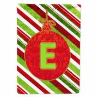 Carolines Treasures CJ1039-E-GF Christmas Oranment Holiday Initial Letter E Gar