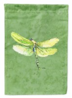 Carolines Treasures  8864GF Dragonfly on Avacado Flag Garden Size