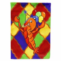Carolines Treasures LD6165CHF 28 x 40 in. Crawfish Happy Birthday Flag Canvas House Size